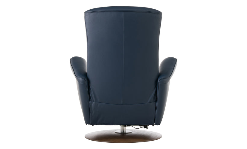 Blue armchair on a white background